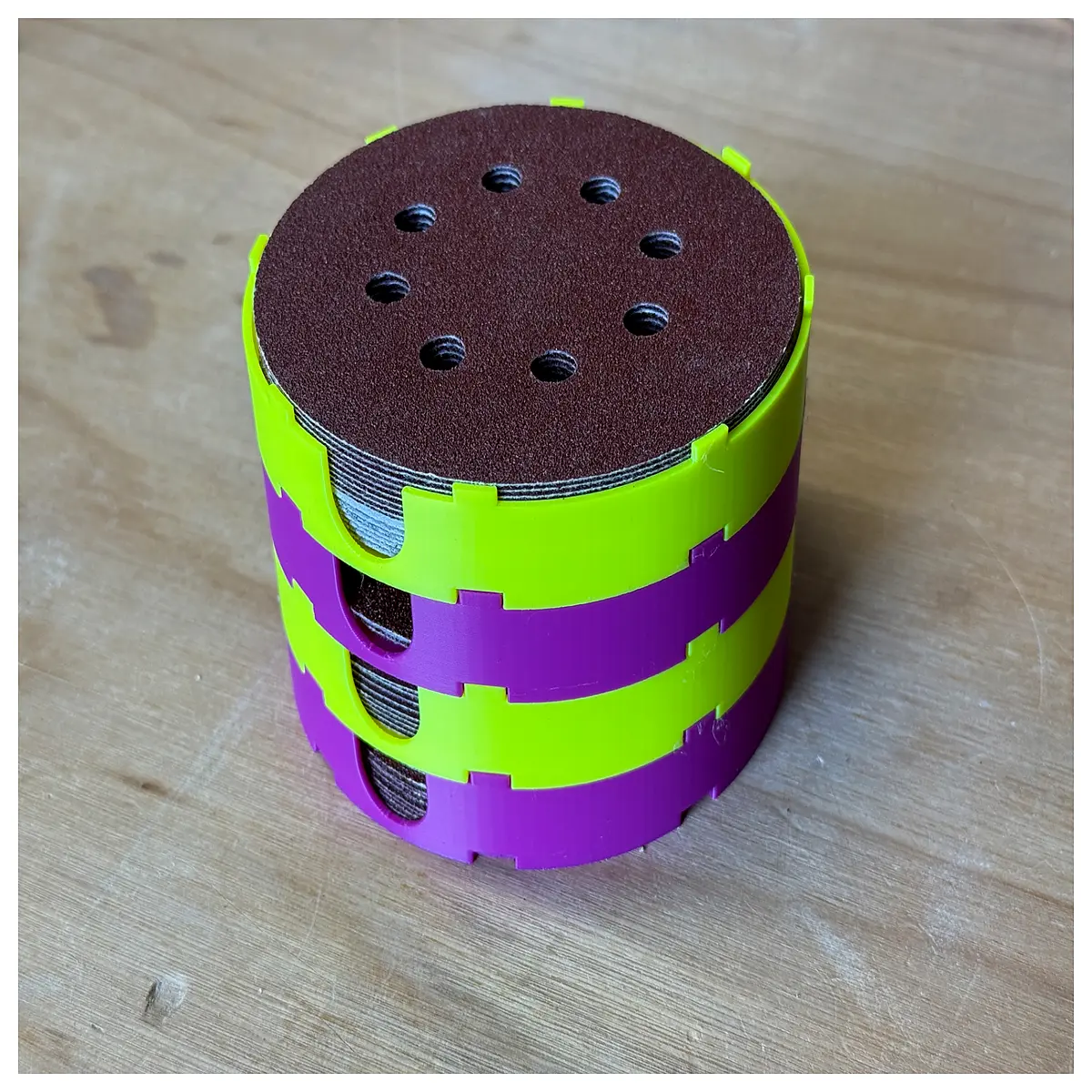 orbital sander discs stackable storage container organizer for woodworking collection system parts