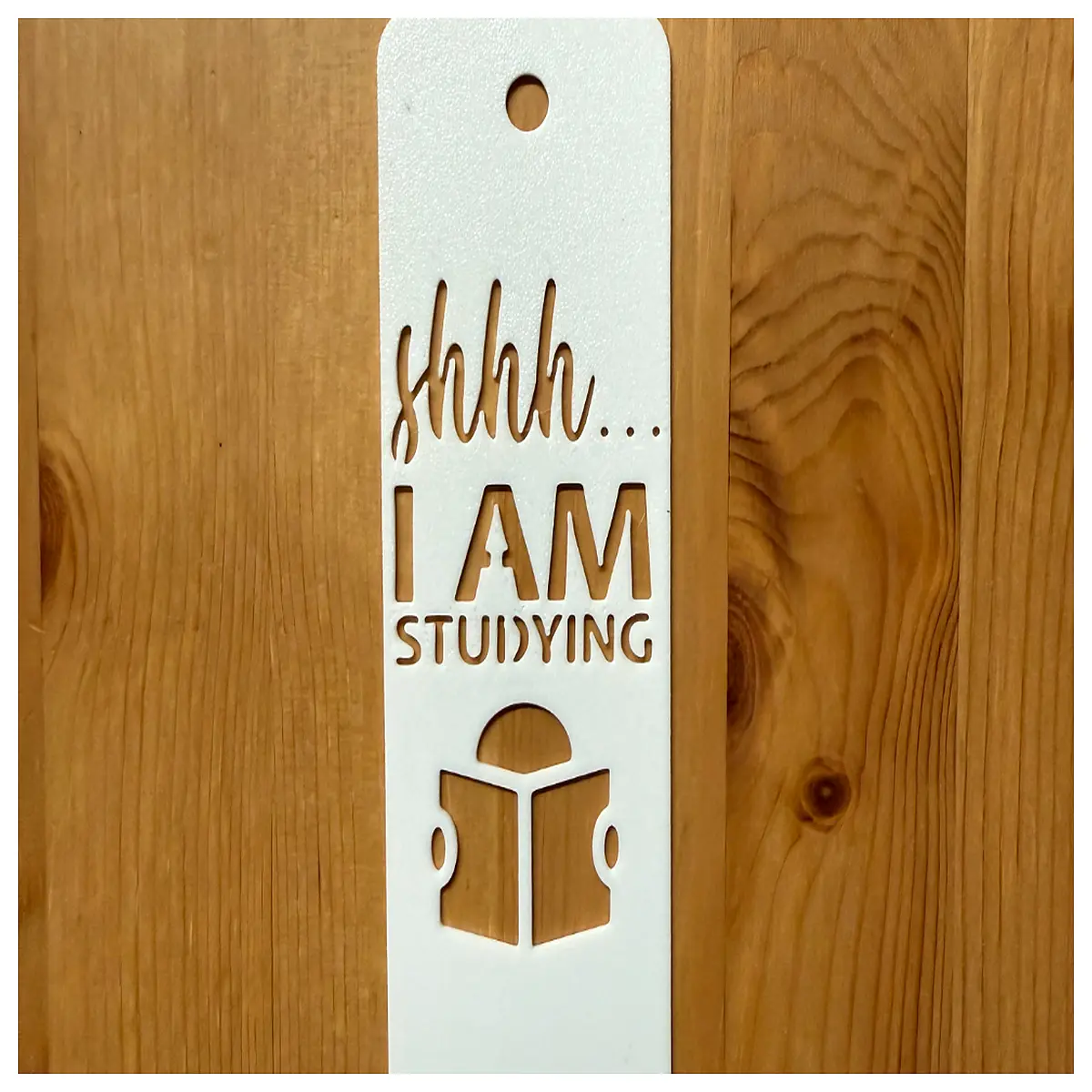 quiet study bookmark for students reading aid
