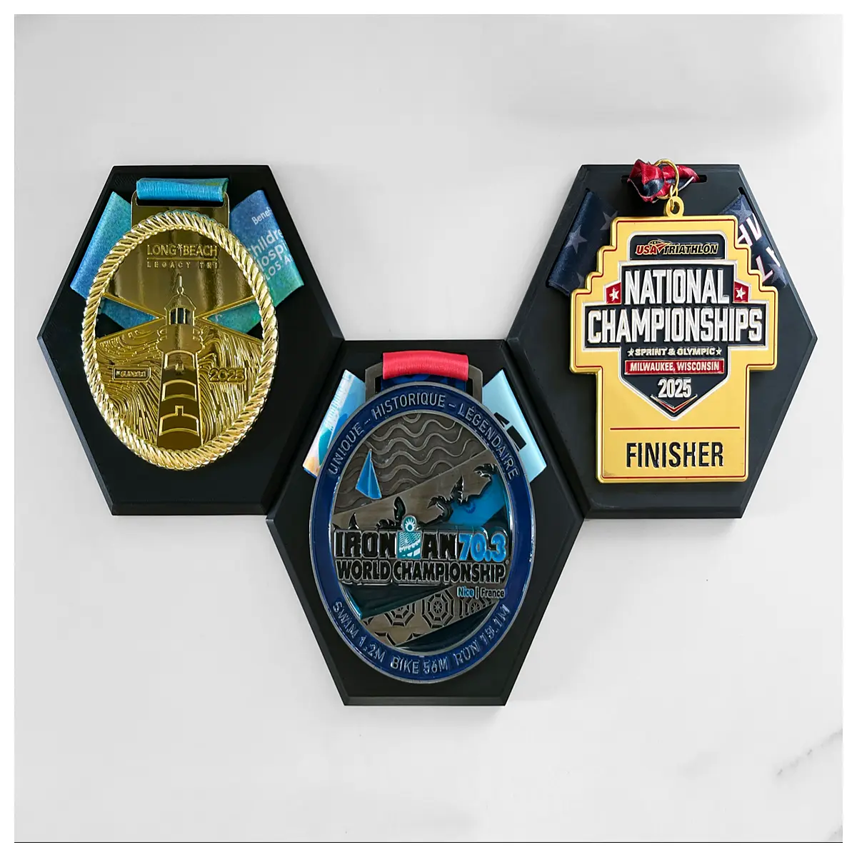 hexagon trophy acrylic award plaque holder for desk office