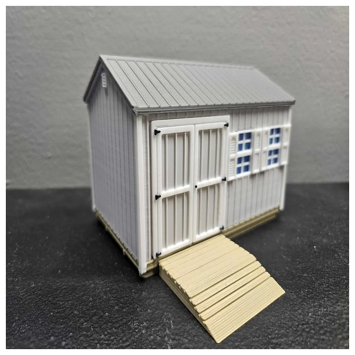 miniature diorama shed with weathered details rustic garden building accessories realistic tiny house for collectors
