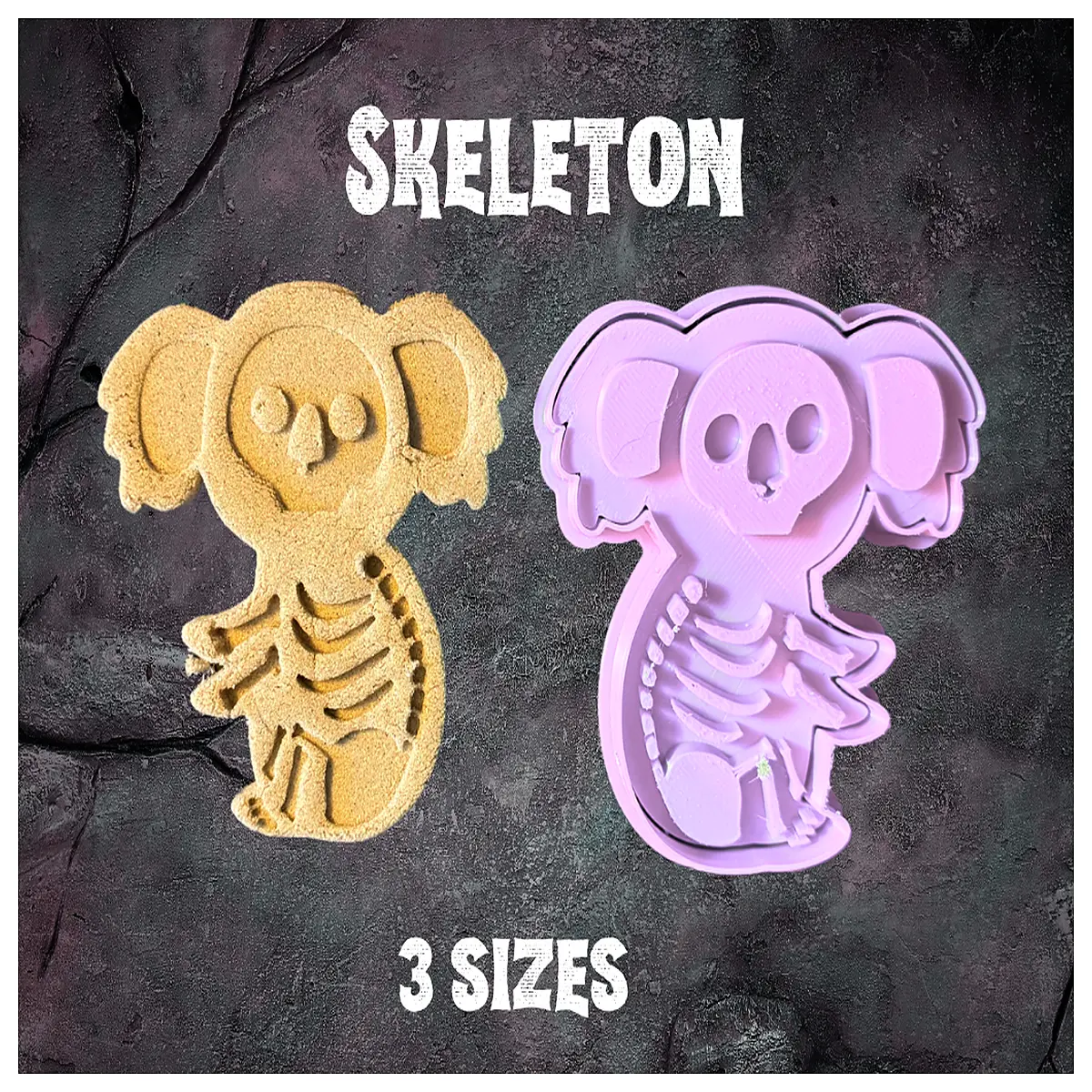 koala skull cookie cutter cute skeleton baking stamp for cookies cakes fondant