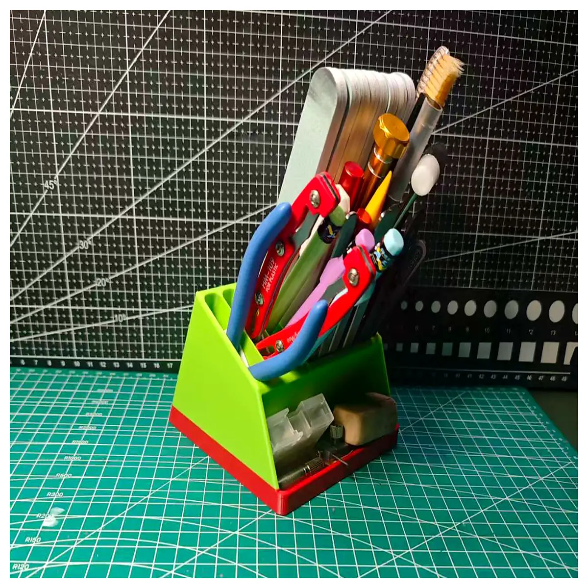 durable plastic storage bucket for building tools paint brushes and hobby supplies organization