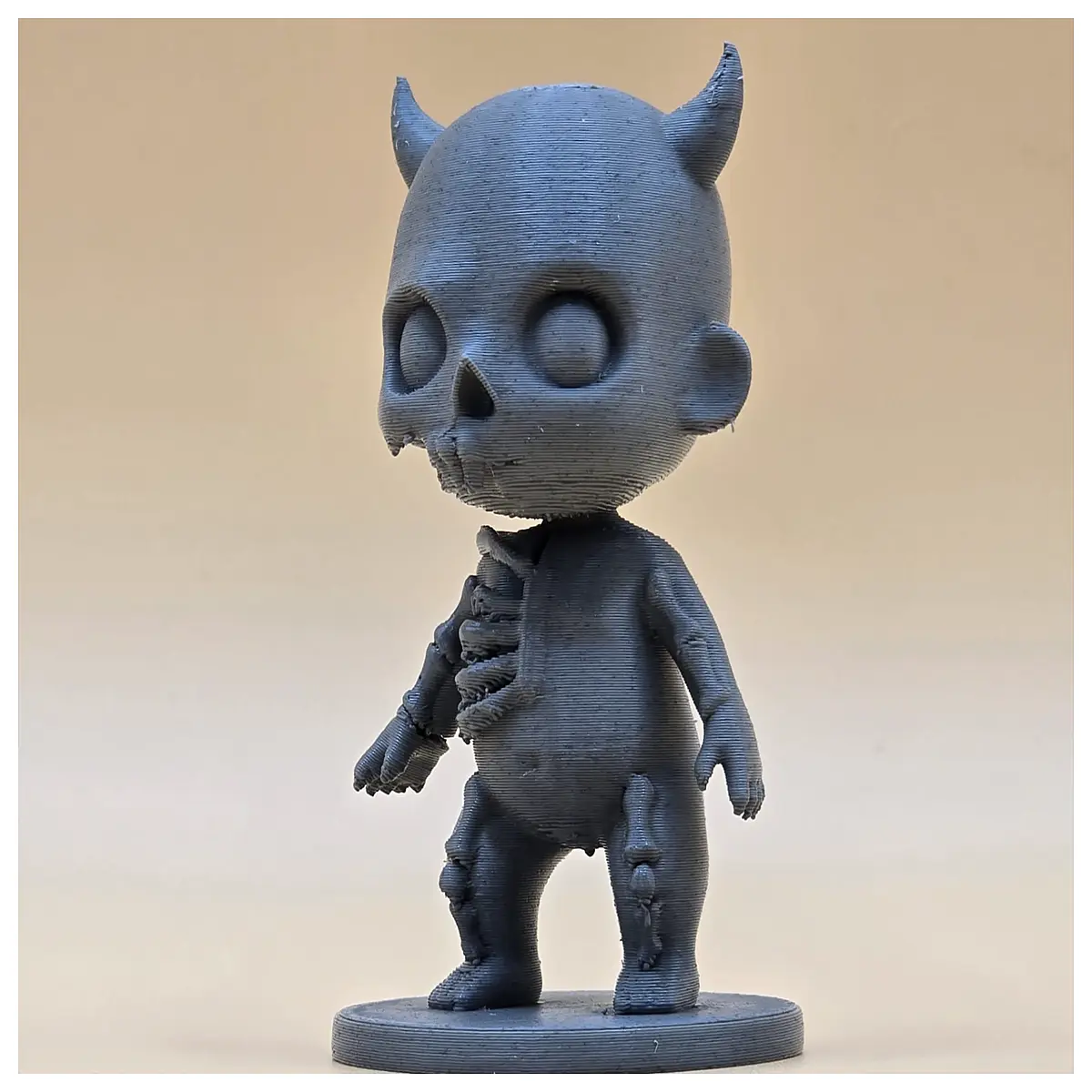 gothic demon skull boy statue figurine for home decor dark fantasy art piece edgy room accessory biker garage ornament