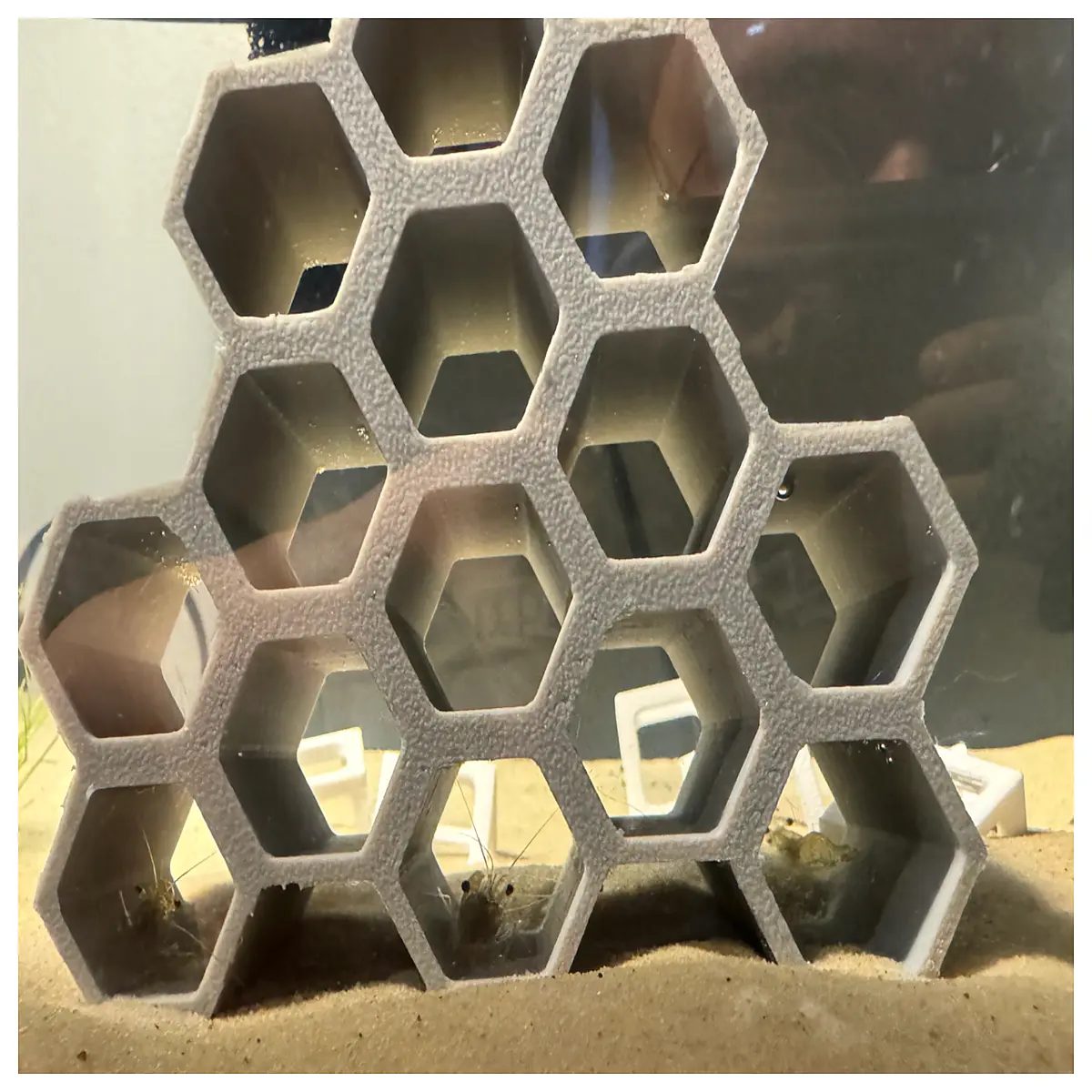 honeycomb shrimp hideout cave for aquarium breeding shelter for crayfish and betta fish ceramic decoration with multiple holes