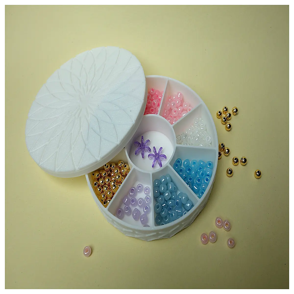 bead storage organizer with 10 compartments for jewelry making supplies