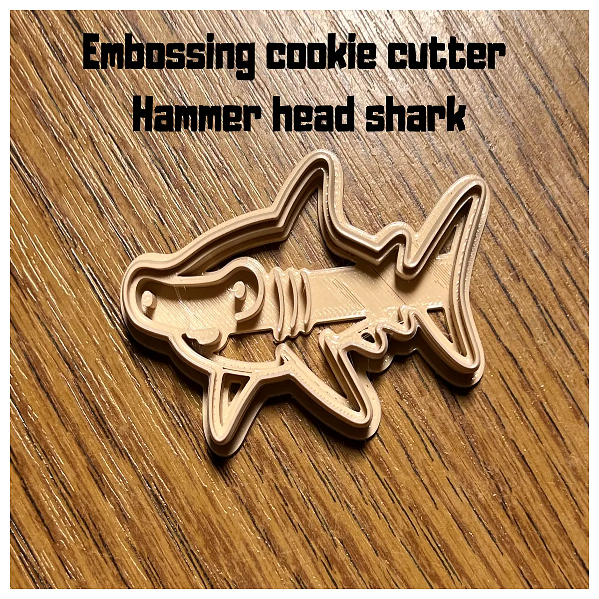 embossed cookie cutter shark shape stainless steel baking for homemade treats