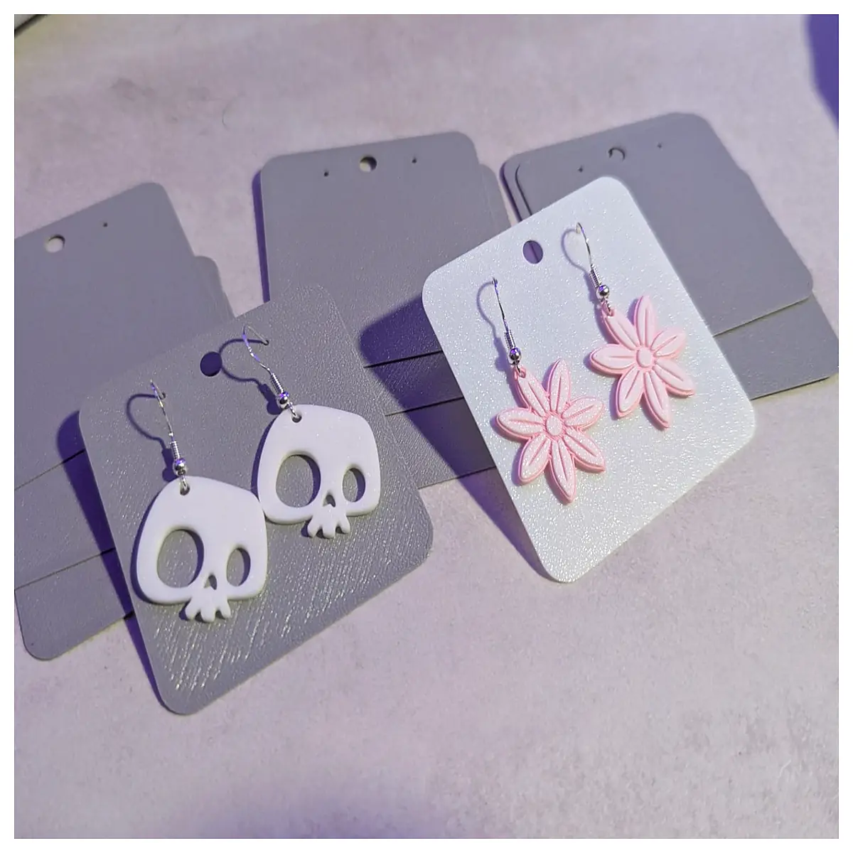 acrylic earring cards for jewelry store retail packaging blank backing boards with holes for hanging necklaces and earrings