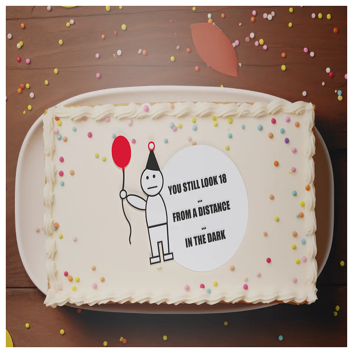 funny age sign you look 18 party decor birthday gag gift prank joke plaque wall art