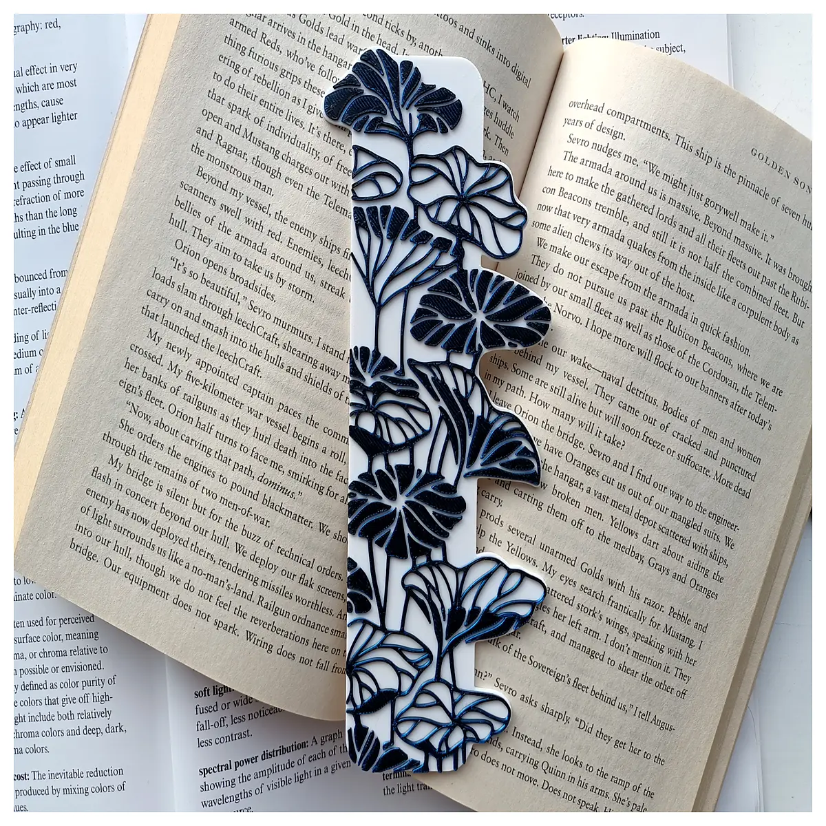 handmade wasabi leaf bookmark aesthetic stationery for reading lovers