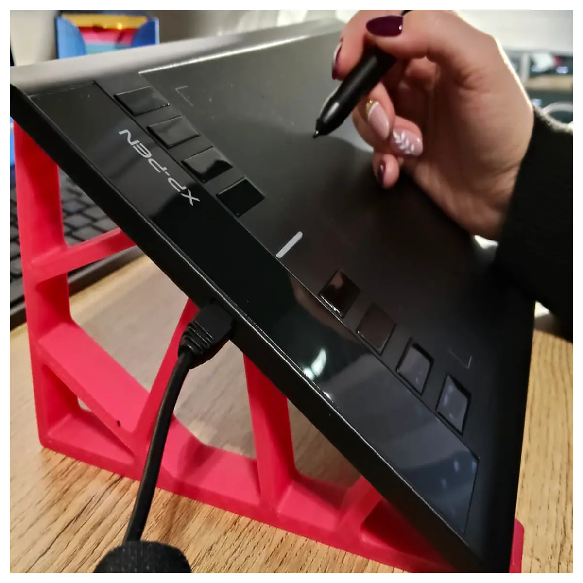 graphics tablet adjustable ergonomic pen holder for desk art drawing accessory