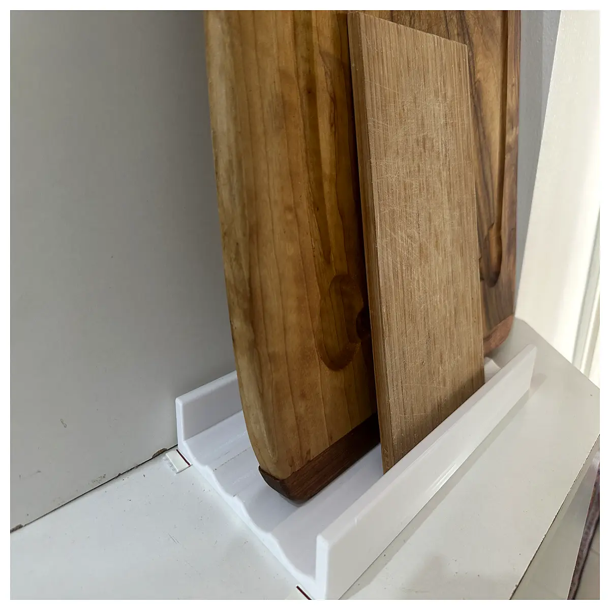 stainless steel cutting board holder organizer kitchen counter storage rack for wood plastic boards vertical