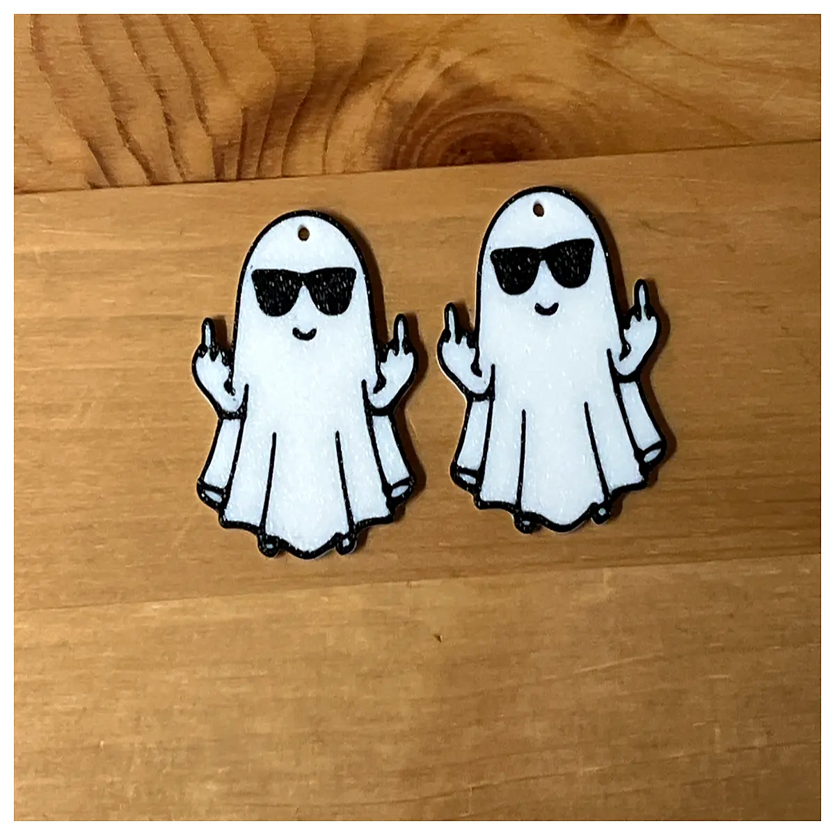 gothic silver ghost earrings for women punk rock jewelry spooky halloween accessories