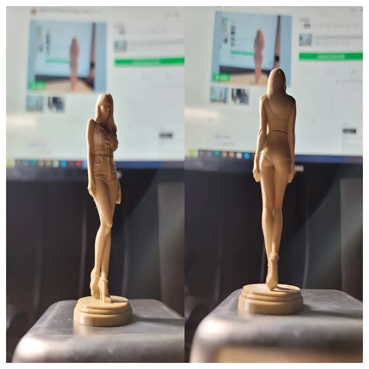 cute low support eco friendly print girl figurine collectible