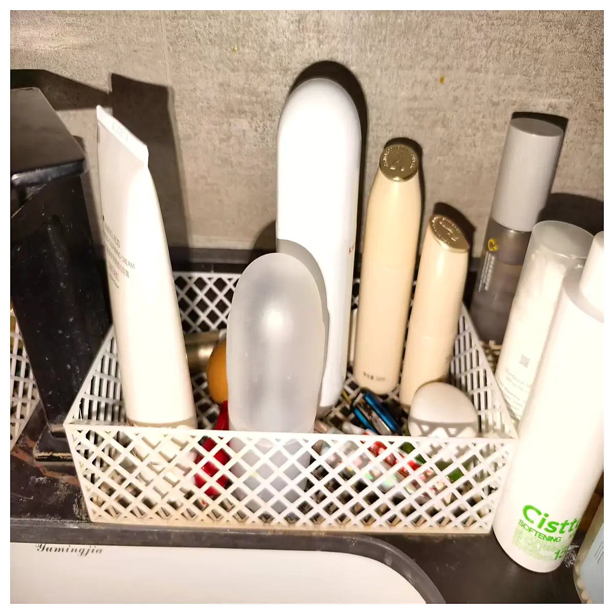 large capacity plastic drain basket for kitchen sink overflow storage organizer with holes