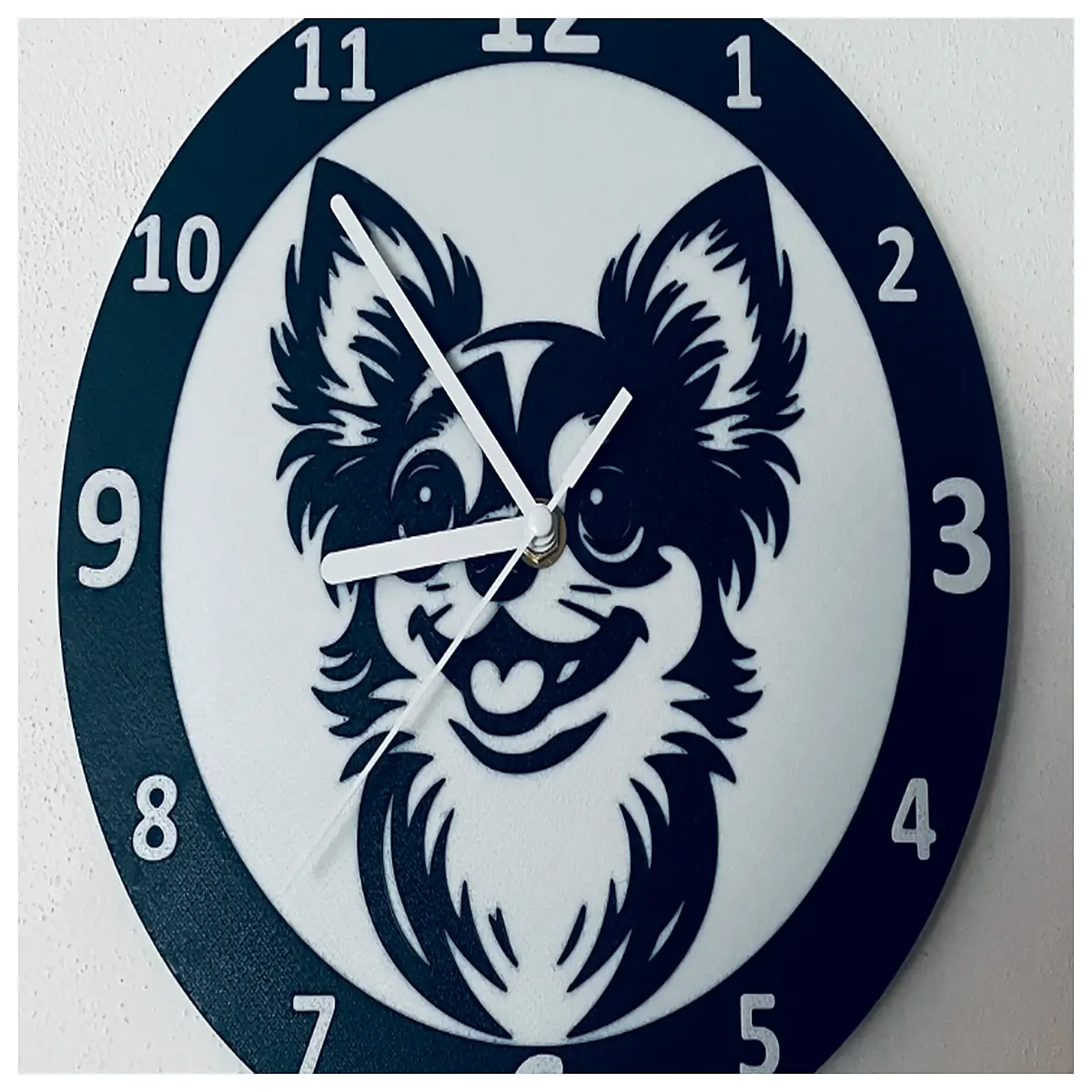 cute chihuahua wall clock for home decor small dog art timepiece funny pet lover gift modern living room accessories