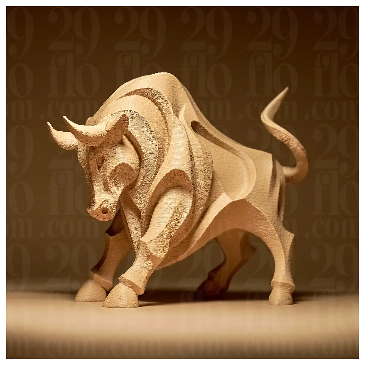 modern abstract metal bull statue for garden contemporary outdoor sculpture art piece