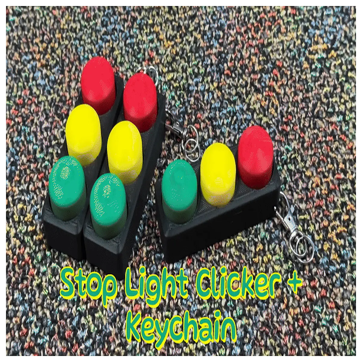 traffic clicker keychain fidget toy for adhd anxiety relief sensory tool stress relief pocket gadget