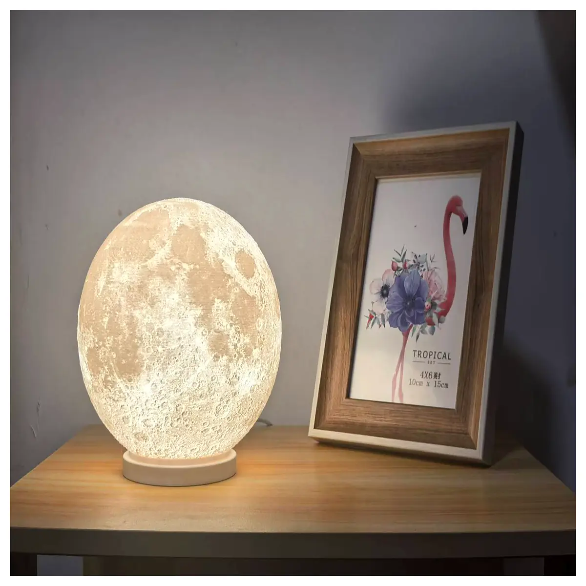 large moon night for bedroom realistic glowing sphere decor romantic mood lighting gift planet table