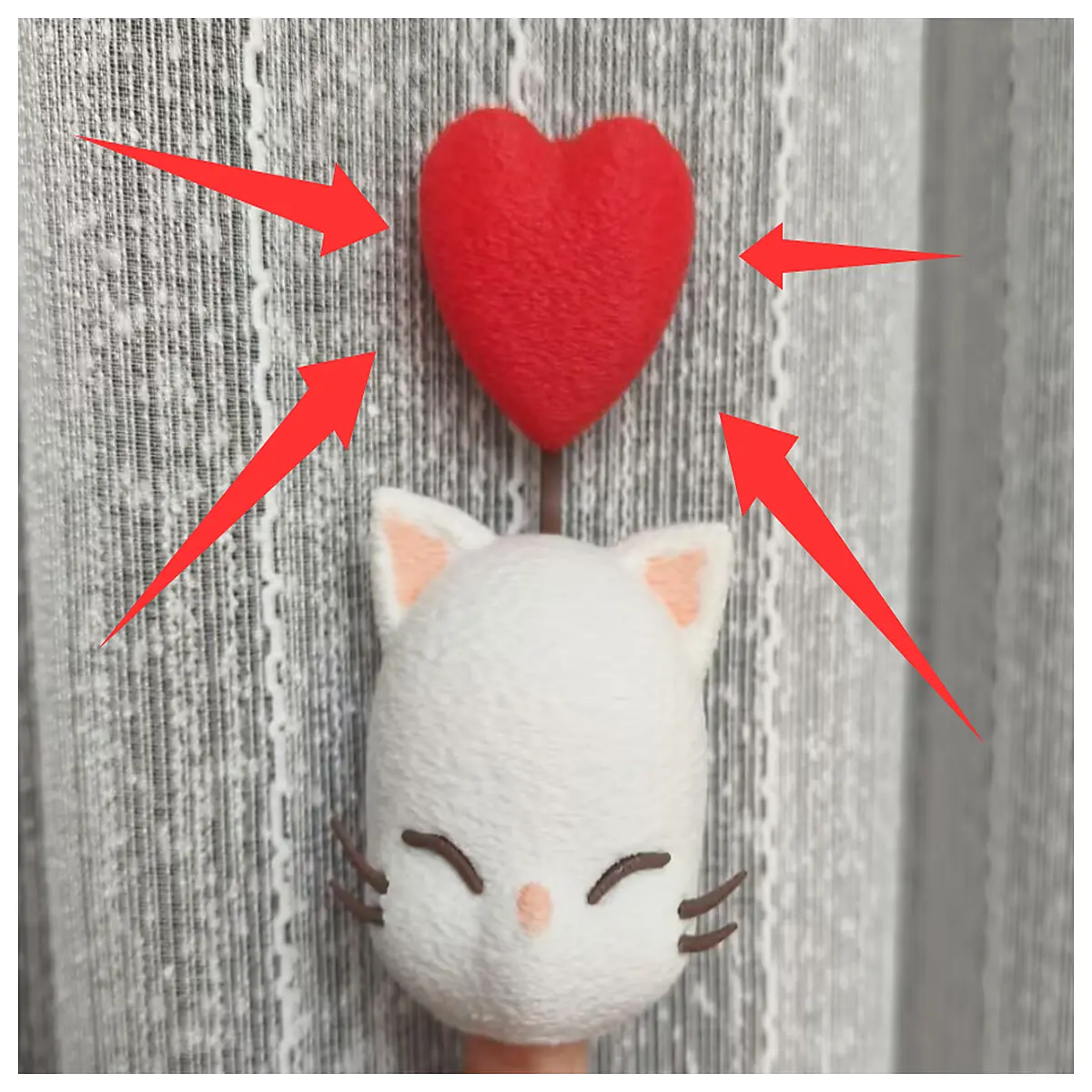 kubo plush head replacement red pom pom accessory soft toy repair parts