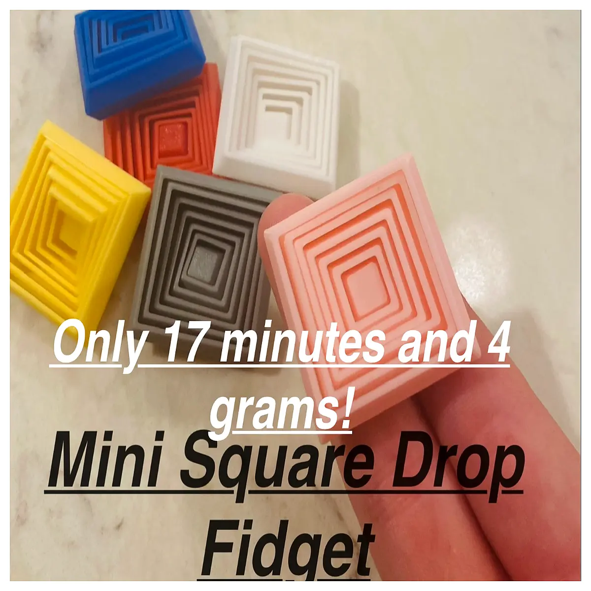 mini square fidget toy drop stress relief anxiety reducer tactile sensory tool for adults kids