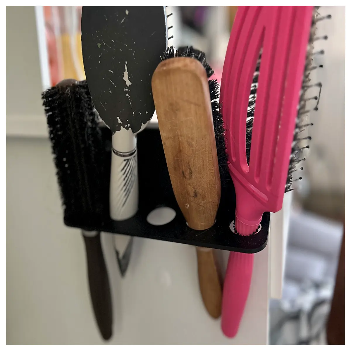 hair brush holder for bathroom vanity countertop organizer storage rack