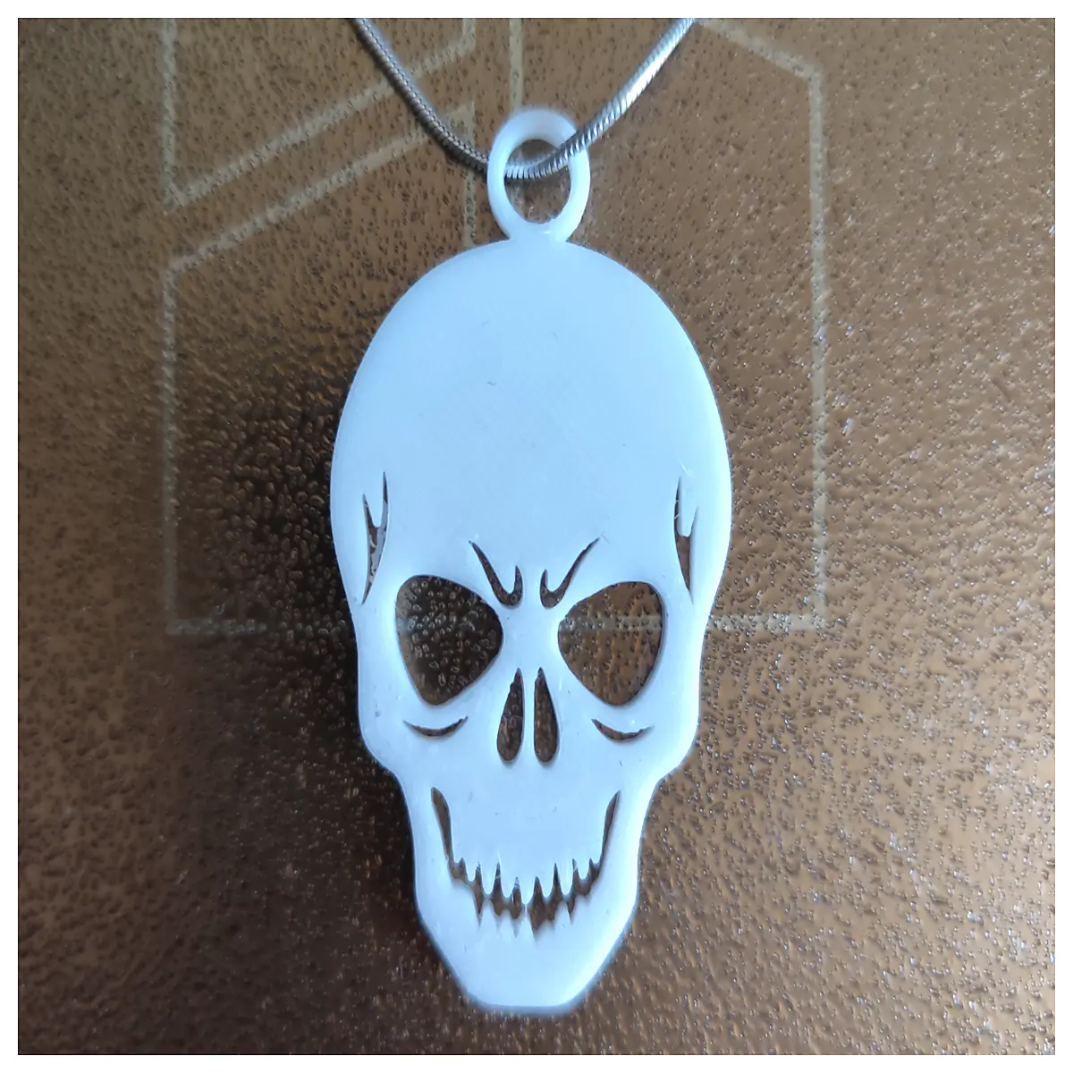 gothic skull pendant necklace silver stainless steel men women biker rock punk jewelry gift