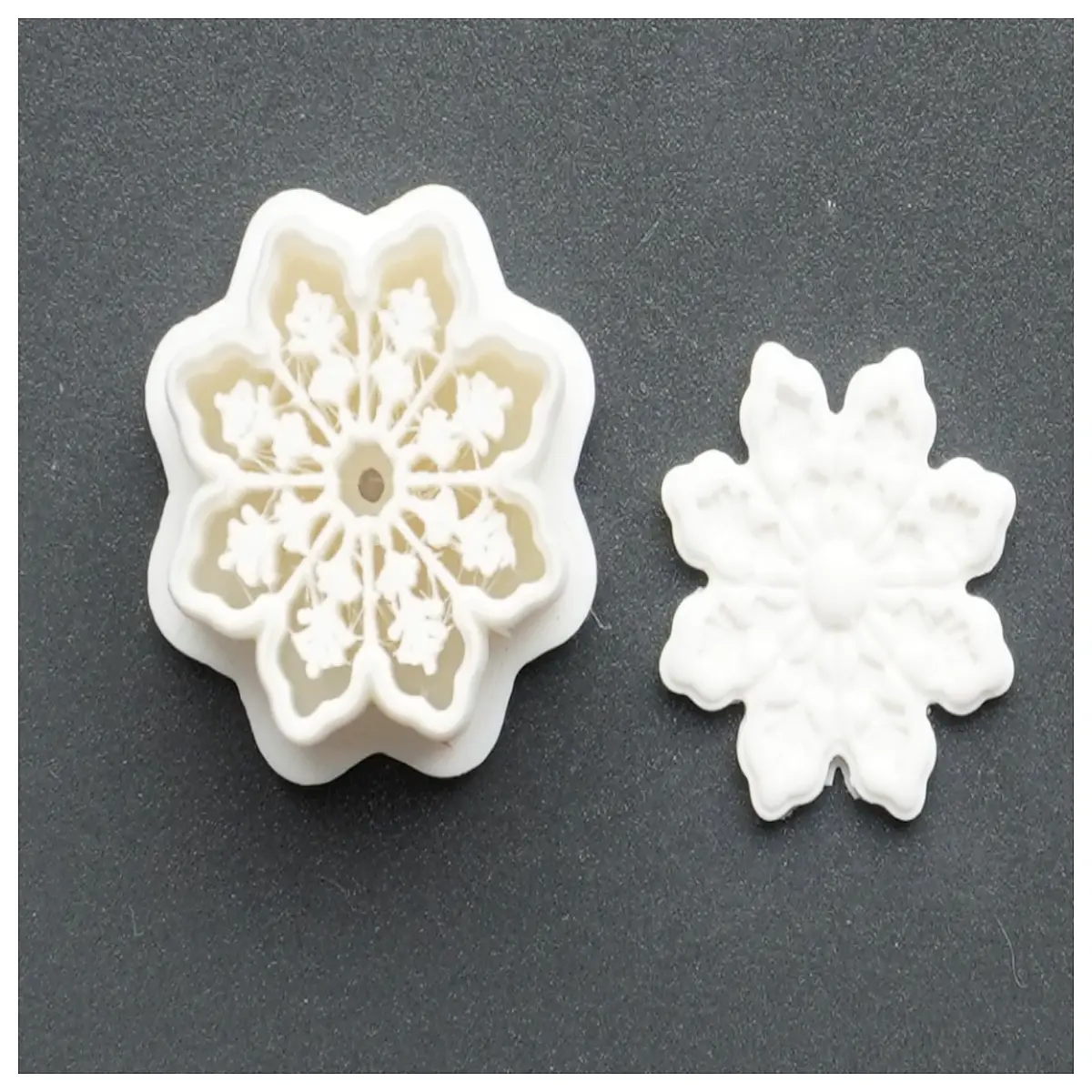 snowflake polymer clay cutter set earring pendant necklace jewelry making tools die cut stencil