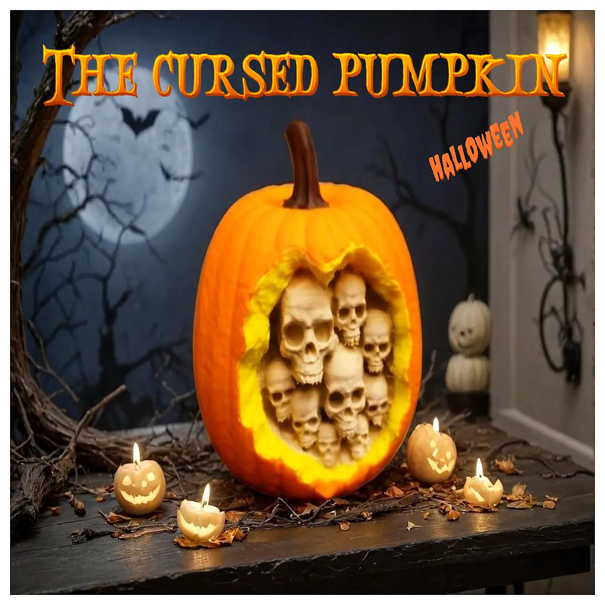 haunted prop horror halloween decoration spooky yard decor cursed gourd for party