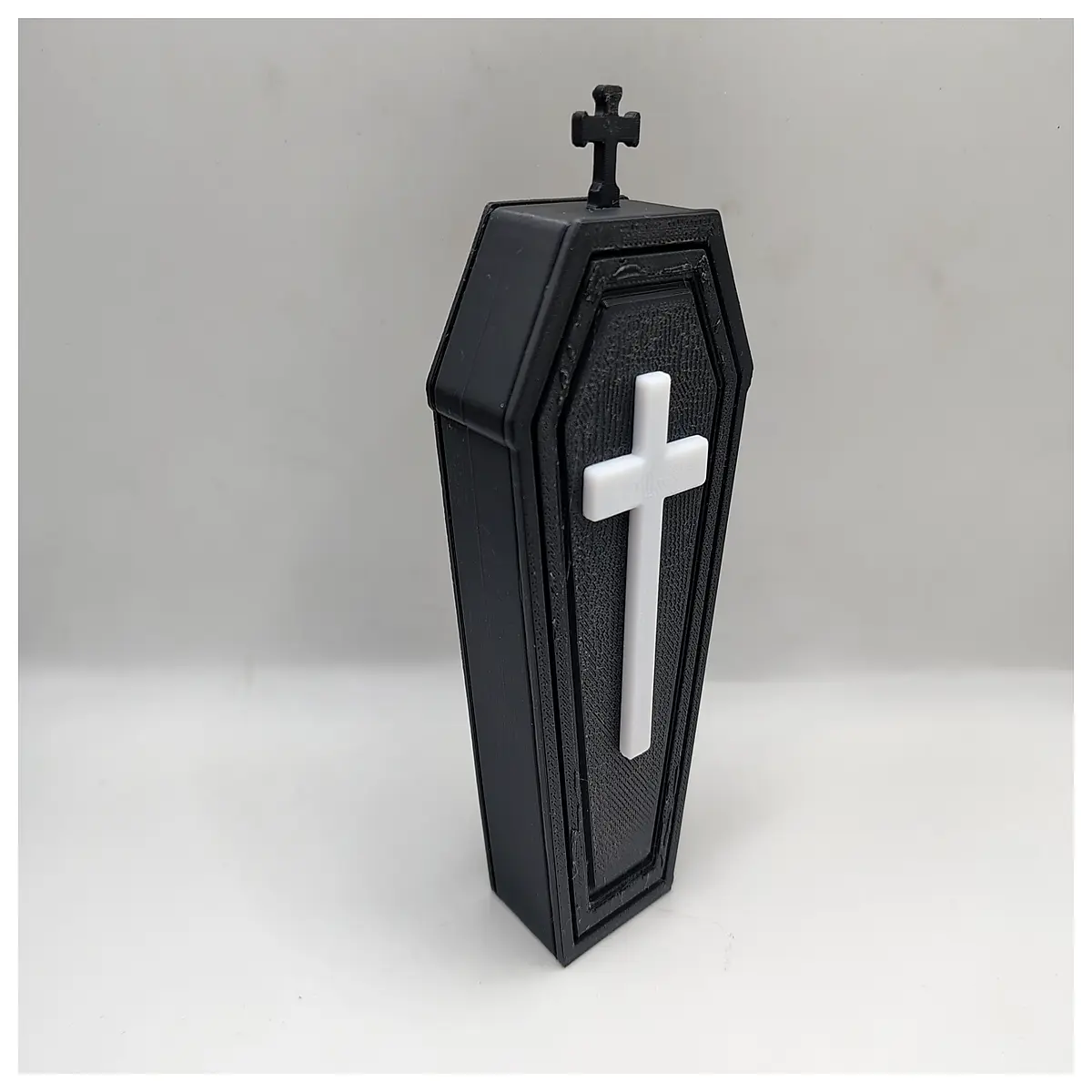 halloween coffin prop with cross spooky haunted house decor horror party supplies