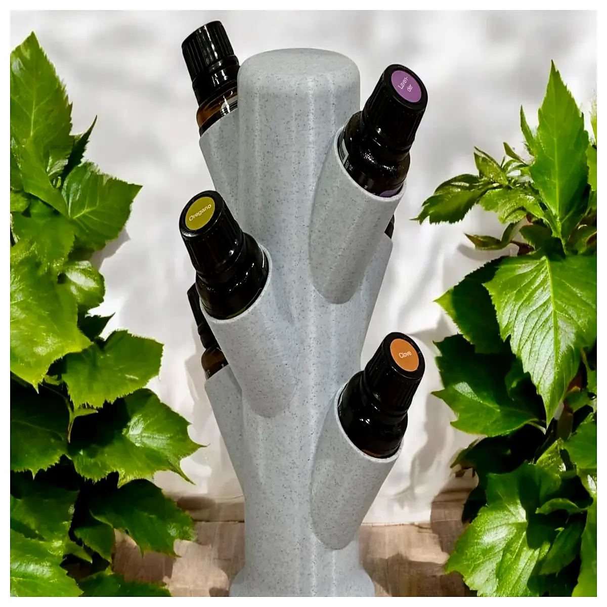 essential oil rack organizer for doterra bottles countertop dispenser wooden storage shelf