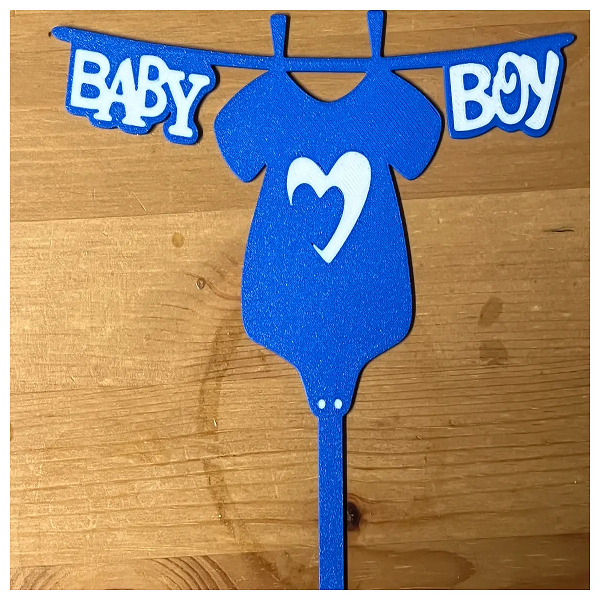 baby boy first birthday cake topper gender reveal decorations blue rattle onesie cupcake picks newborn shower party supplies