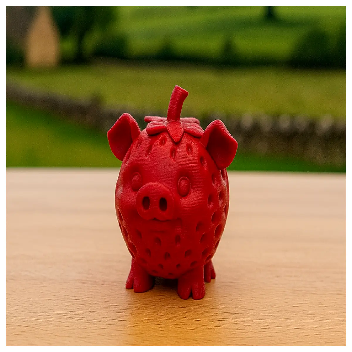 cute strawberry pig plushie toy pink piggy with fruit design for kids gift