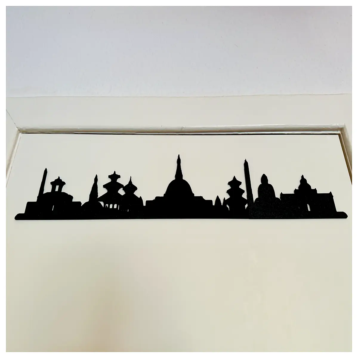 kathmandu skyline silhouette vector art nepal landmark outline clipart for travel posters and souvenirs