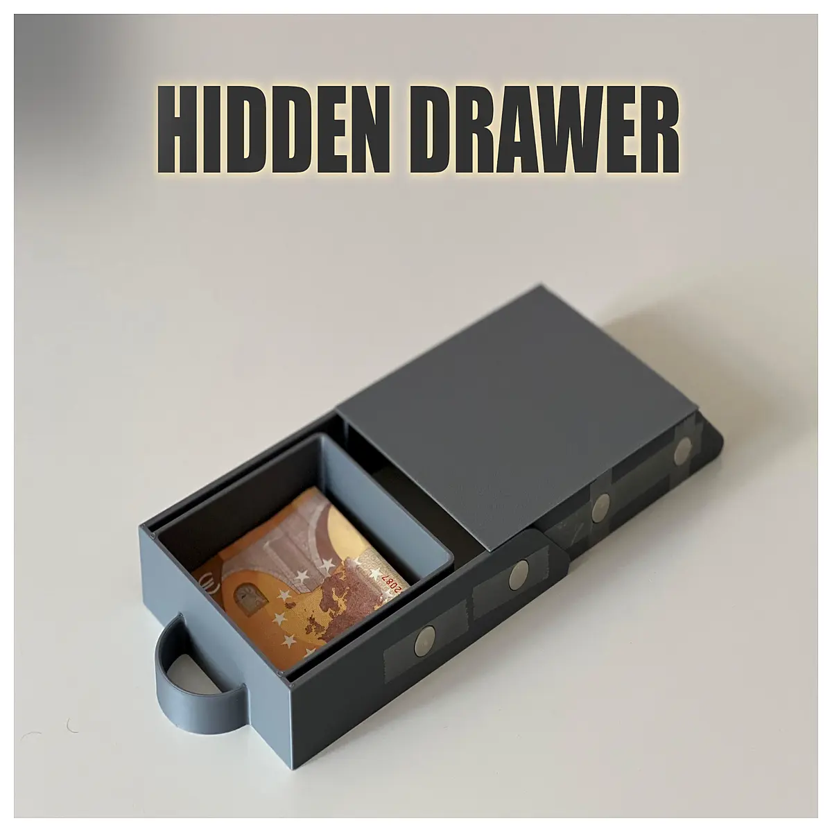 under desk drawer organizer magnetic lock hidden storage slide out tray for office workspace