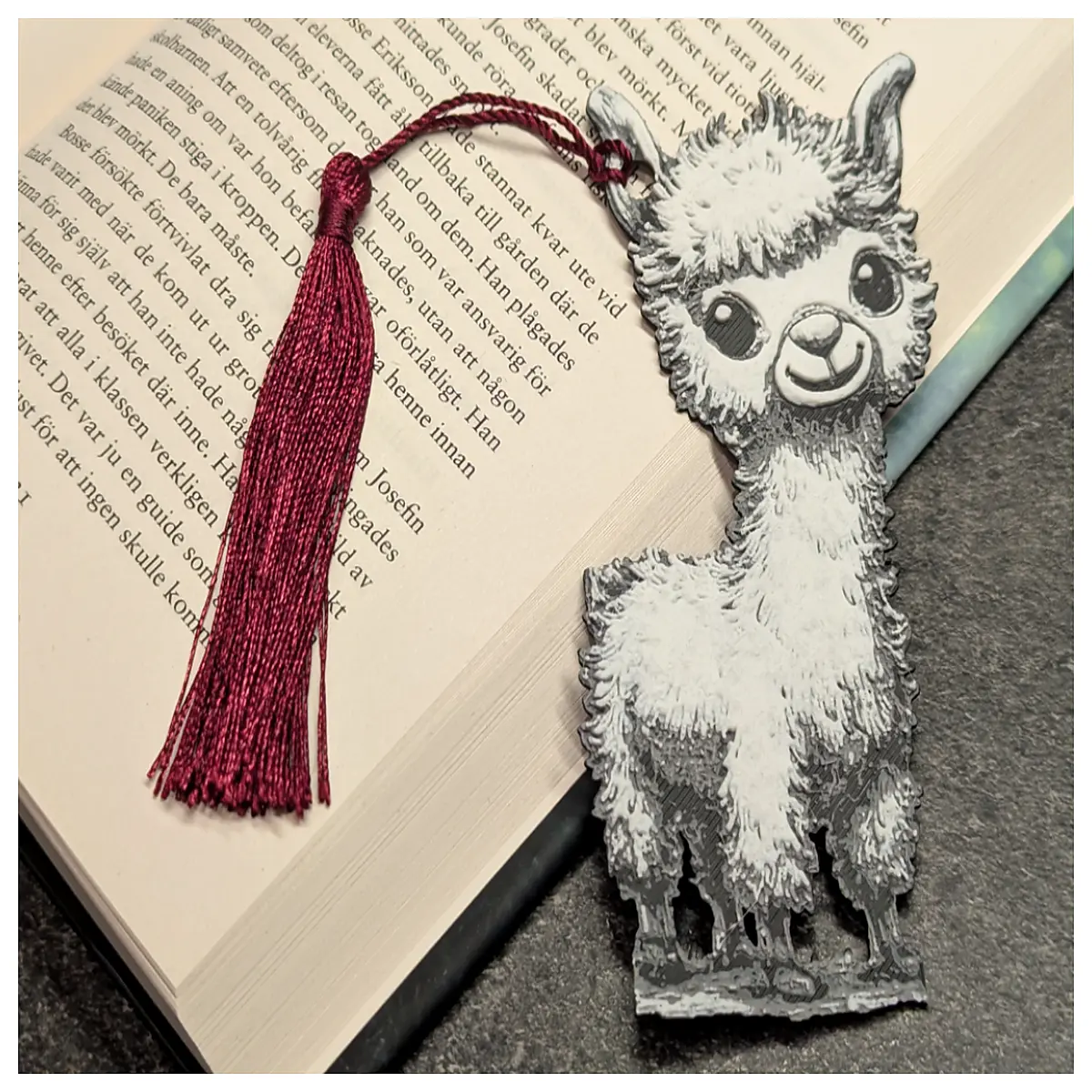 cute alpaca bookmark for reading animal lover gift funny llama page marker stationery accessory
