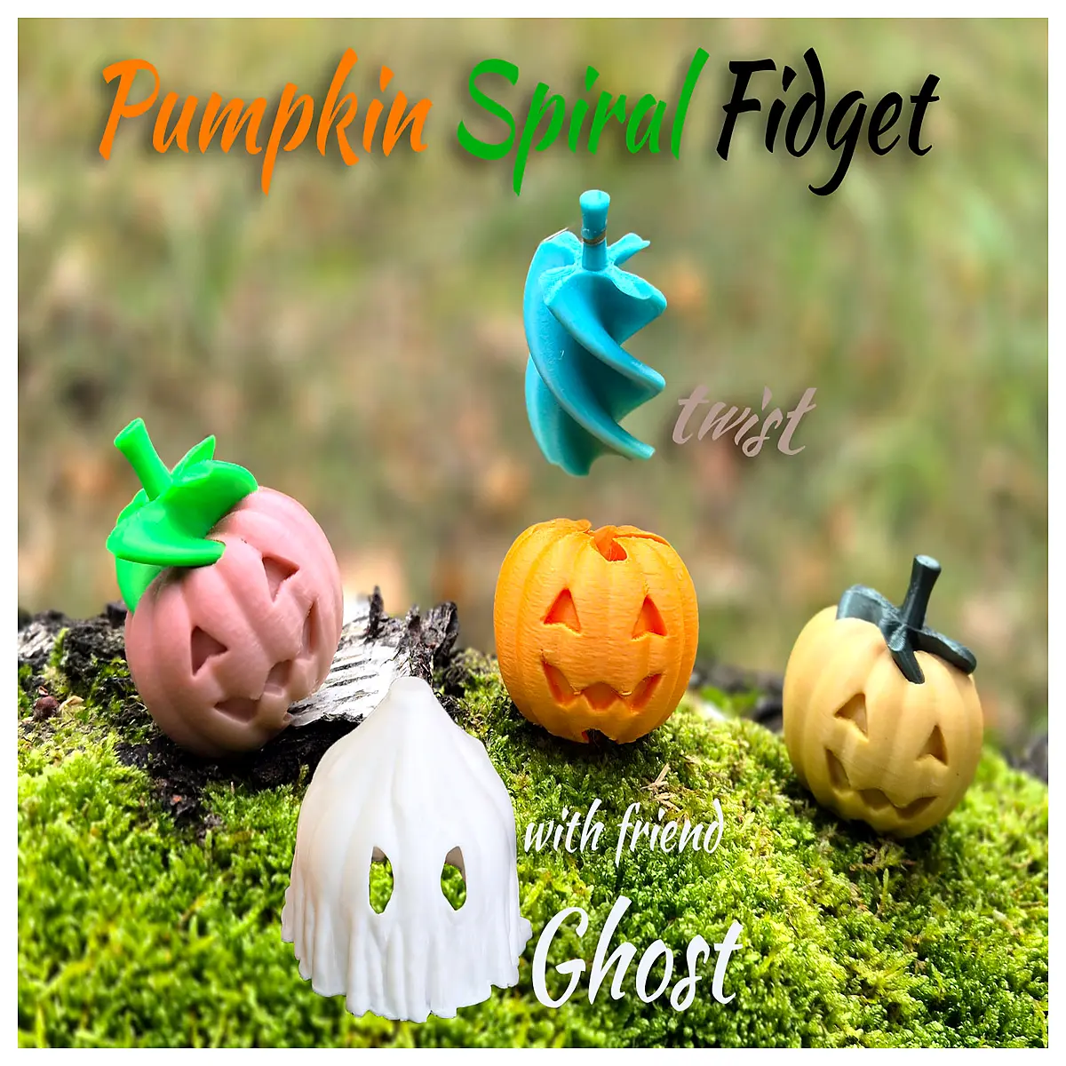 halloween spiral fidget toy twist stress relief anti anxiety squishy fun