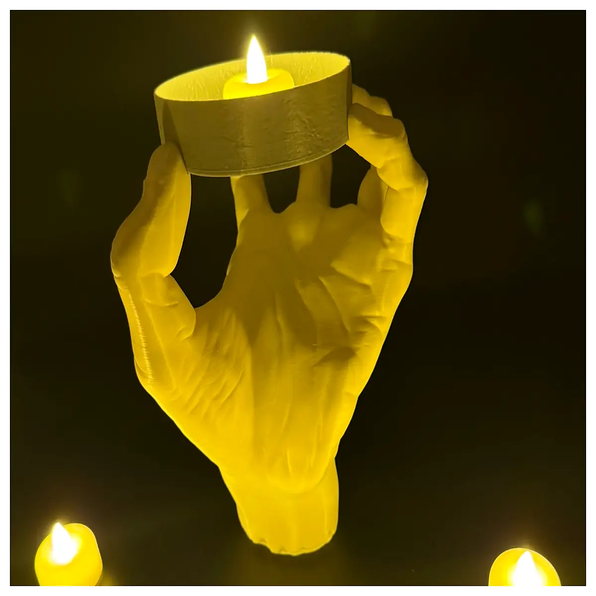 halloween severed hand tea candle holder spooky party decor table centerpiece