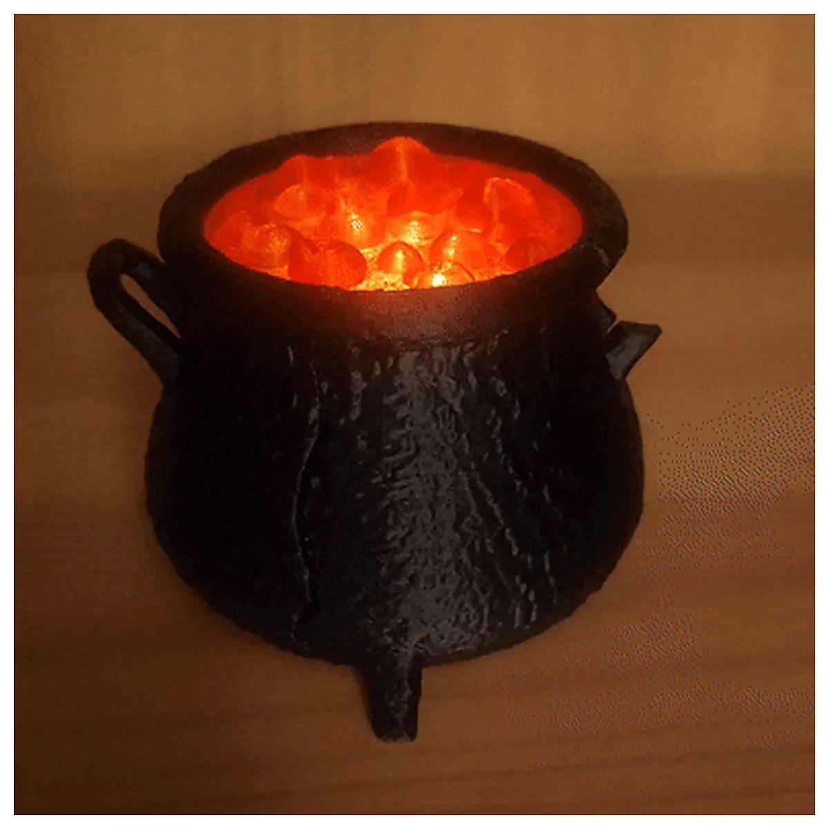 halloween cauldron prop with glowing liquid insert party decoration spooky diy craft