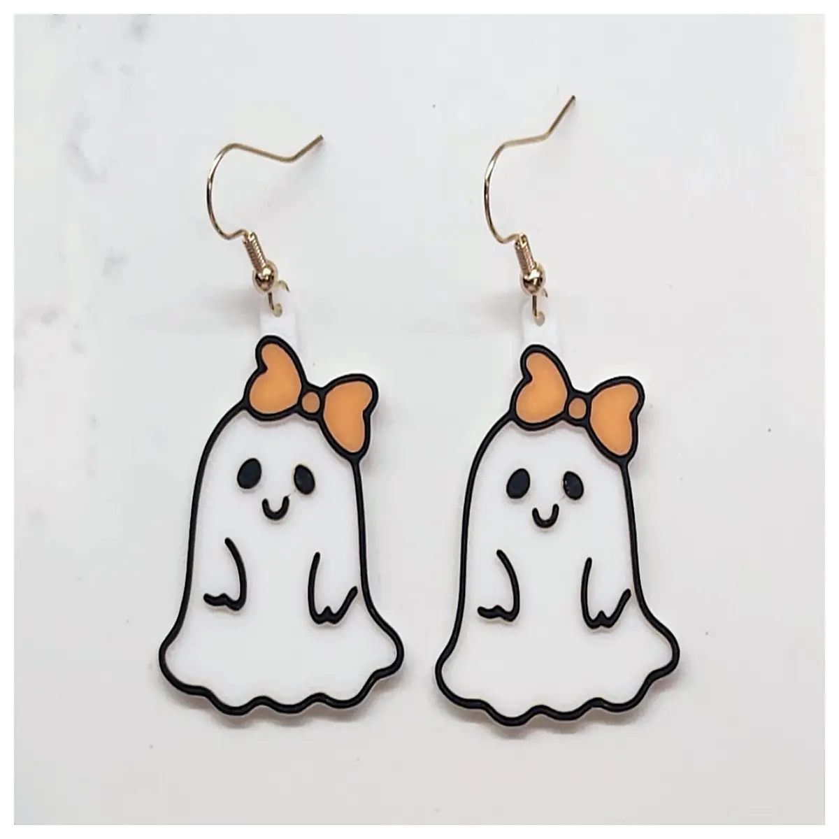 cute ghost earrings for girls spooky gothic jewelry halloween party accessories silver tone charm studs