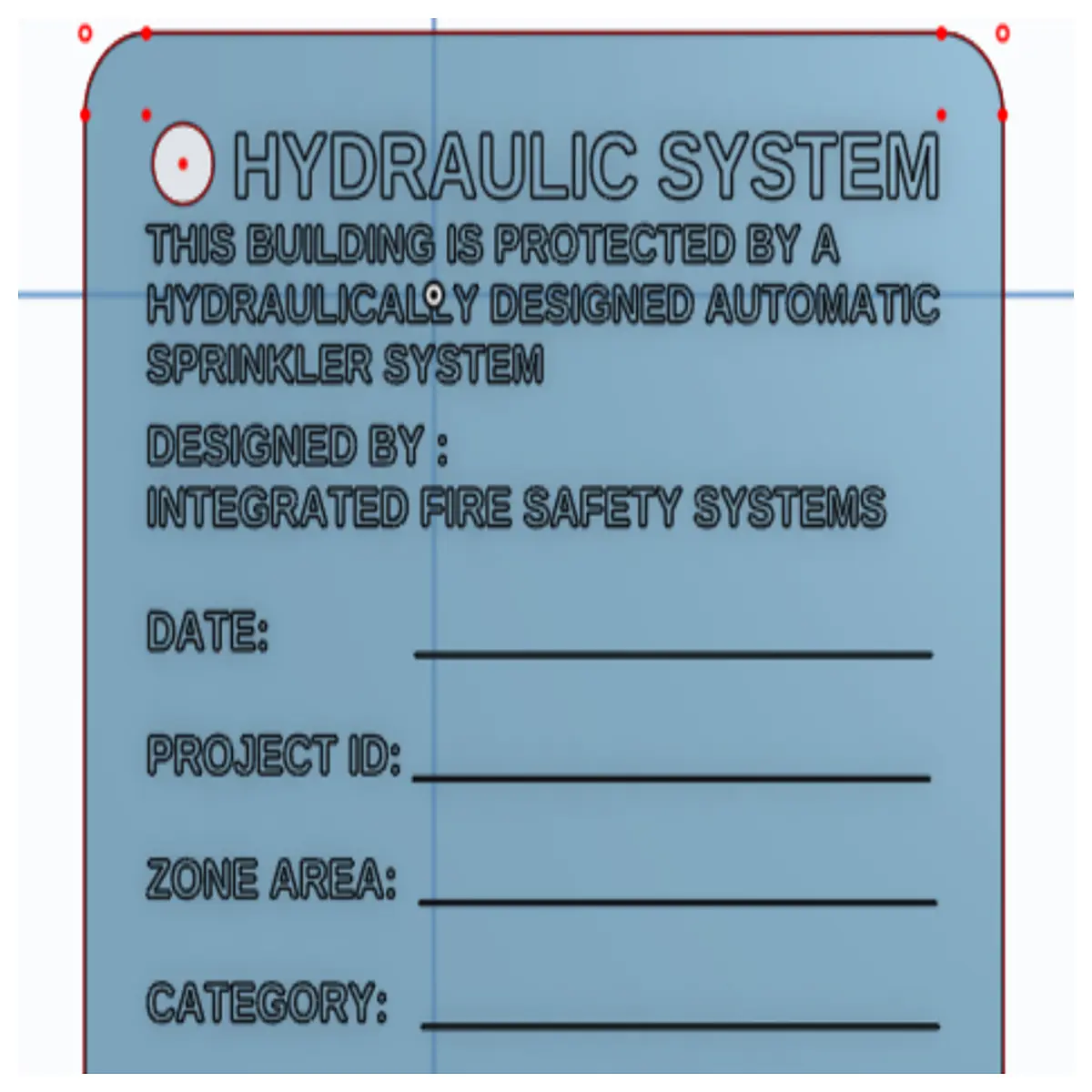 sprinkler data label thin compact durable waterproof industrial identification tag
