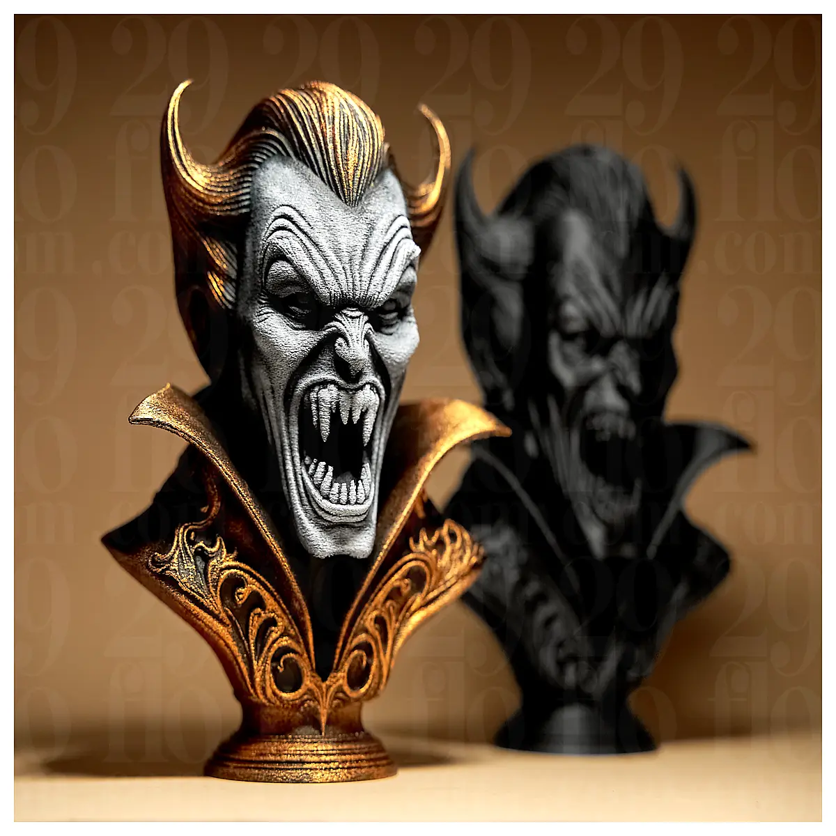 vampire decor statue for home spooky halloween party decoration gothic bust figure