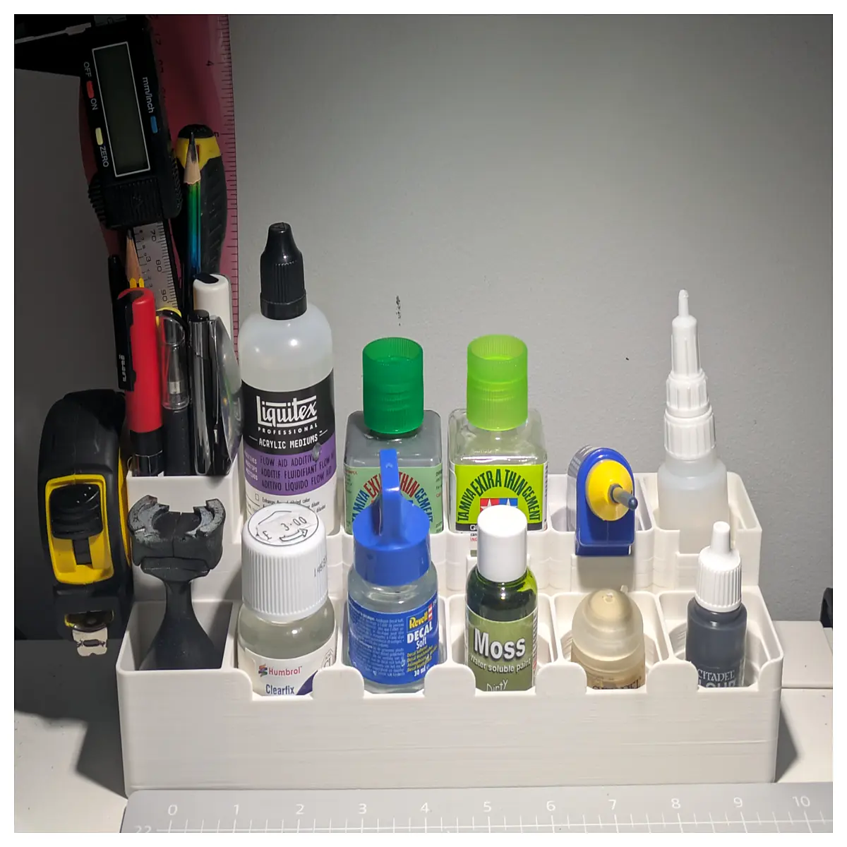 all in one multi purpose storage rack for glue and paint bottles organizer desktop craft supplies