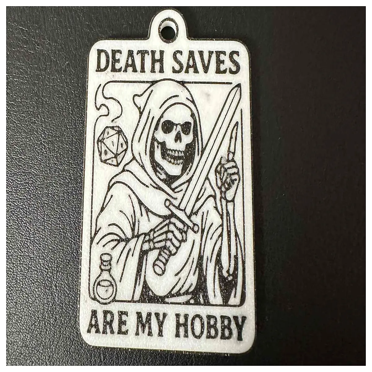 dungeons and dragons dnd keychain death saving throw meme funny gamers