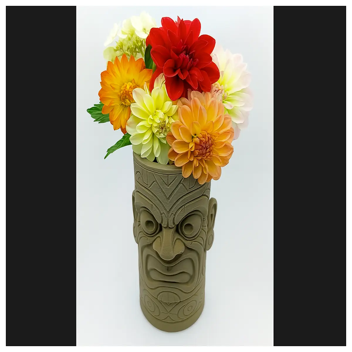 tiki mug desk organizer pen holder toothbrush cup bathroom vase home decor