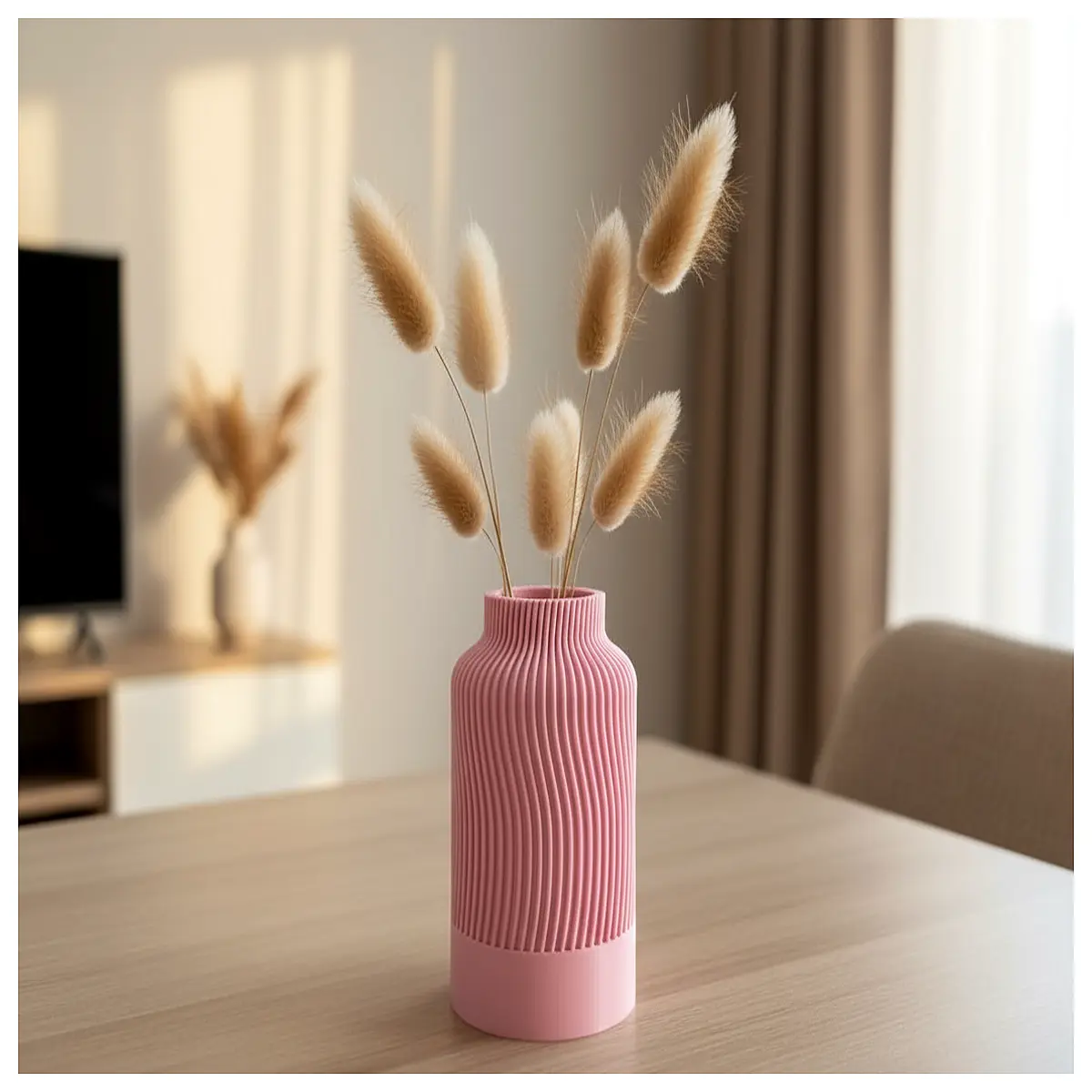 modern minimalist vase soft curved lines home decor table centerpiece living room accent ceramic flower holder contemporary interior design