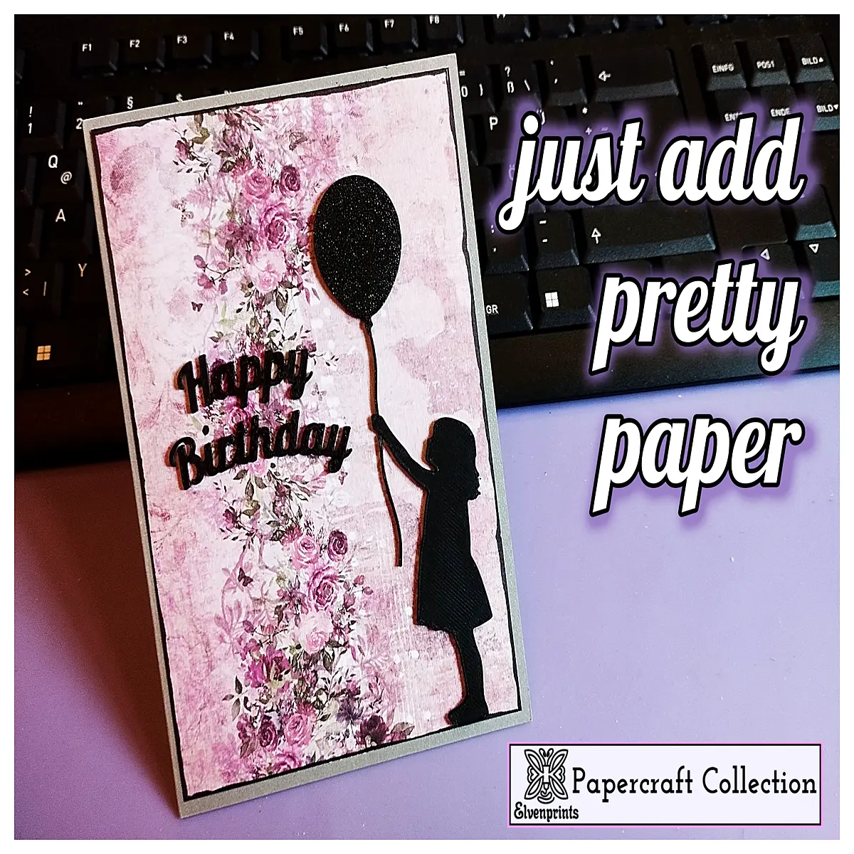 cute balloon girl birthday card for daughter whimsical floral balloon art greeting card happy birthday stationery gift