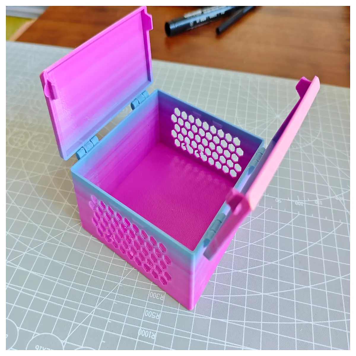 leather flip top cable organizer desktop storage box for office wires tools accessories tidy