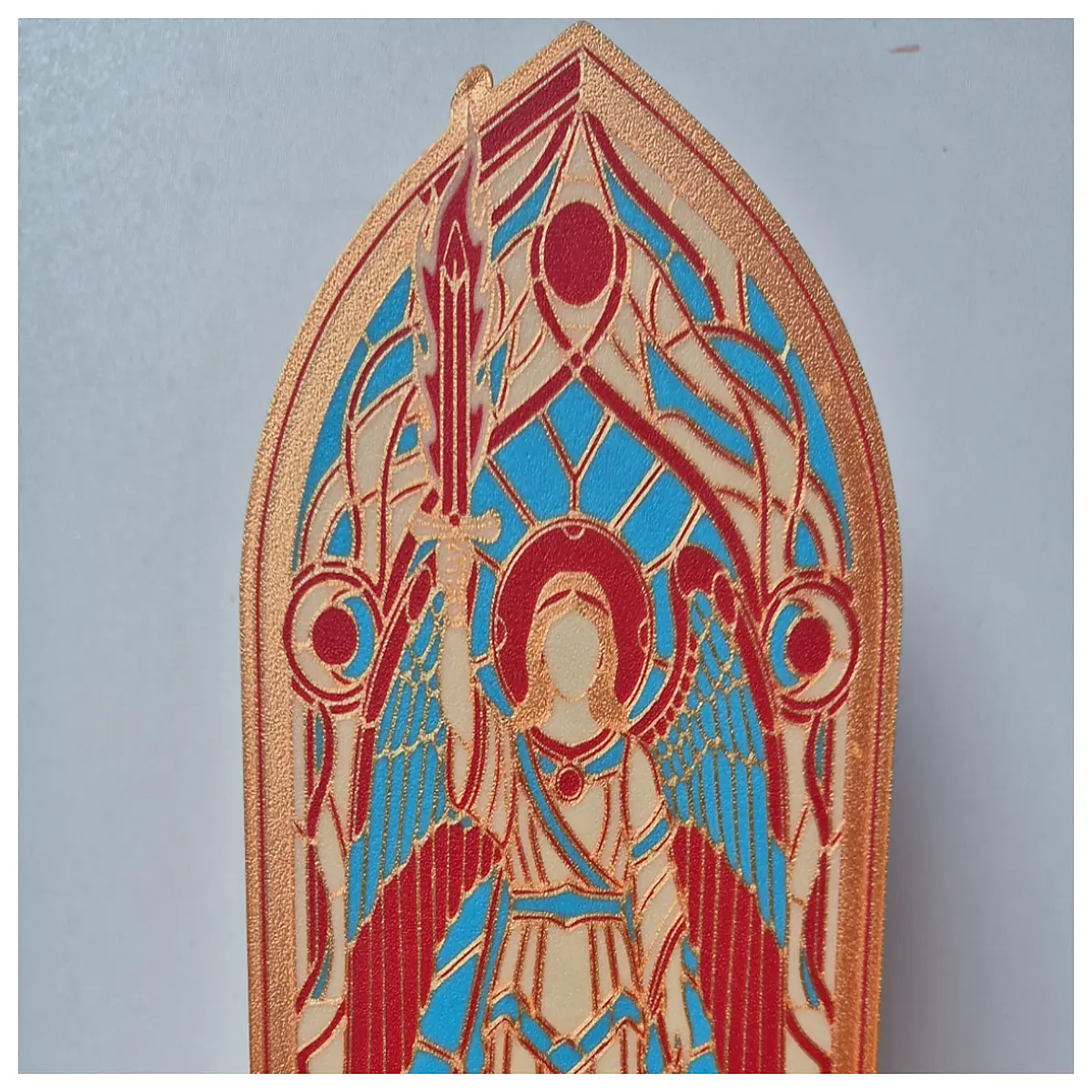 gothic stained glass angel suncatcher window hanging decoration for home garden