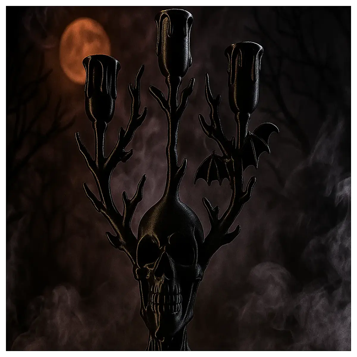 halloween candle holders skull bat decoration spooky table centerpiece party props
