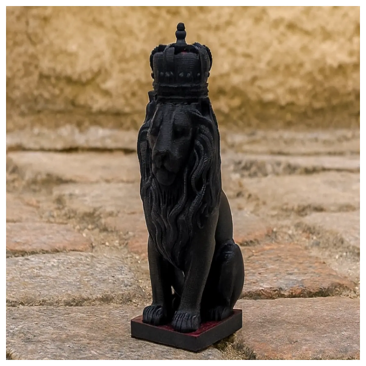majestic lion king statue stone texture resin decor regal animal figurine for home office shelf